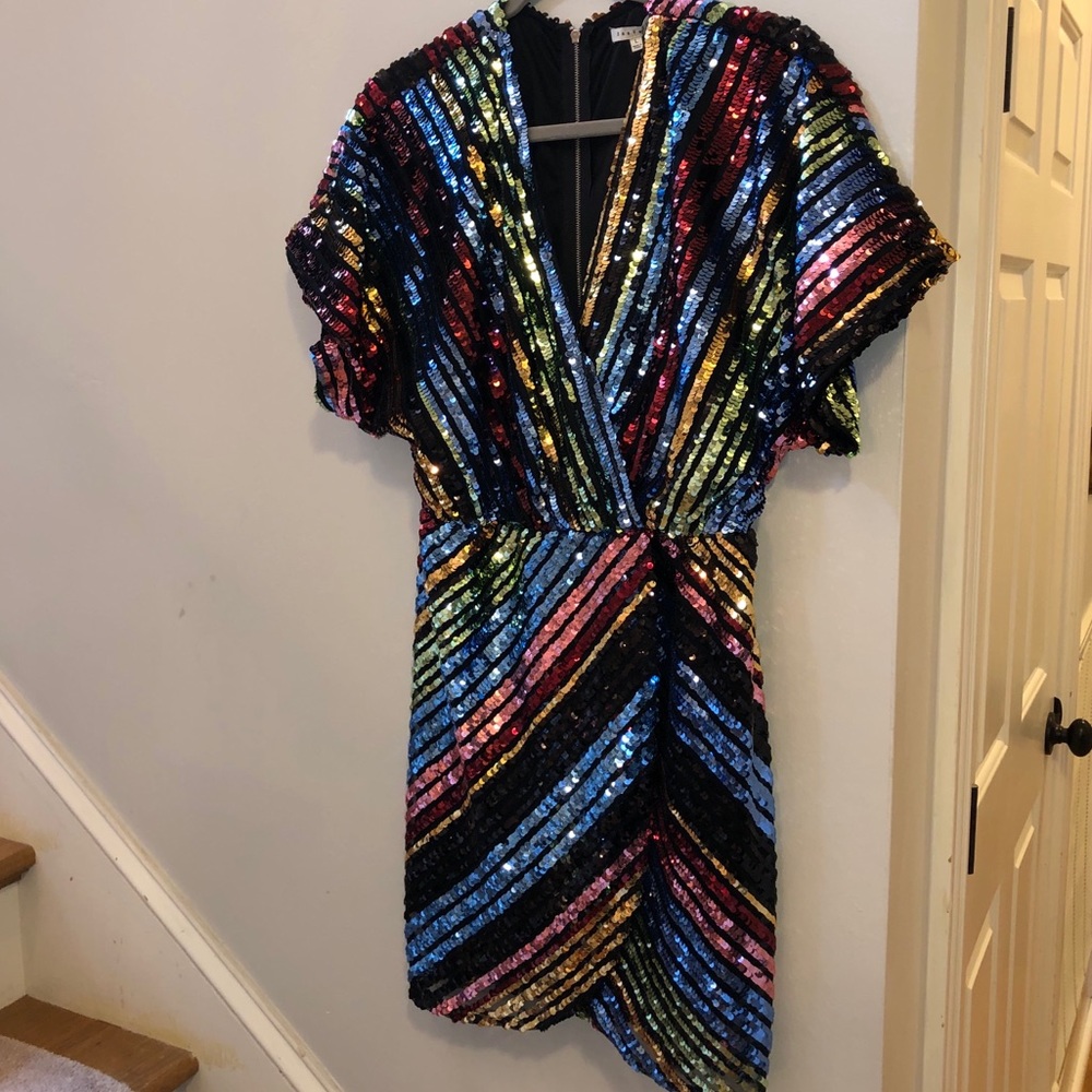 VICI Rainbow Sequin Dress